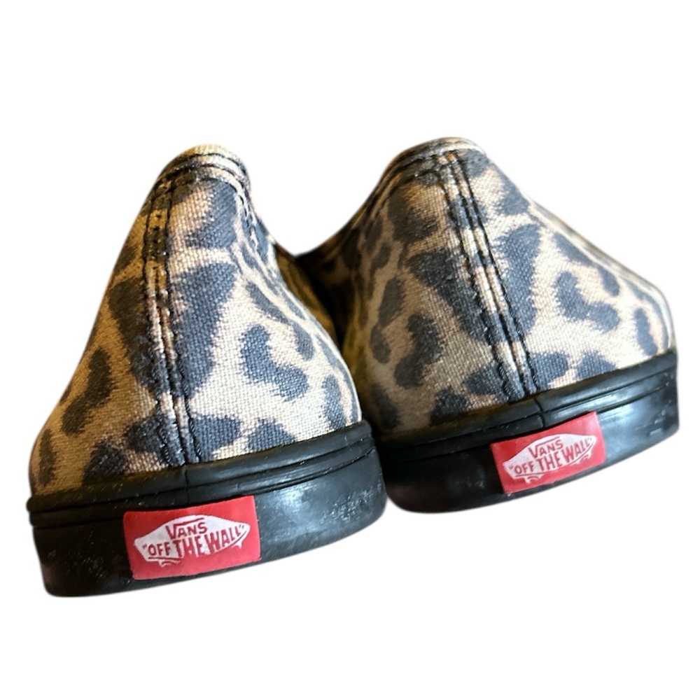 Vans Women's Black and Cream Leopard Sneakers - Picture 4 of 6